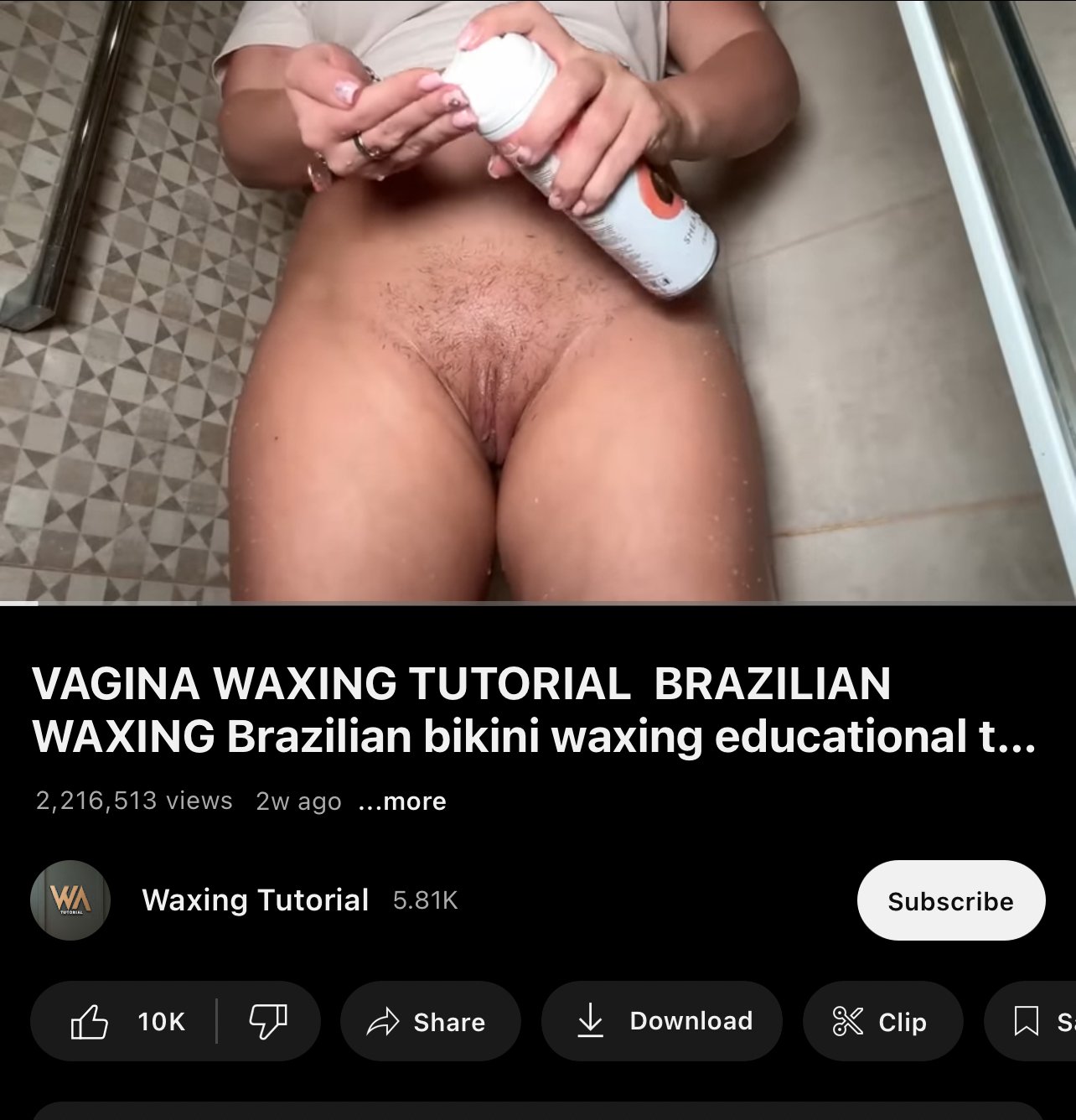 Hot milf on YouTube shows how to shave pussy DIRECTLY on youtube -...