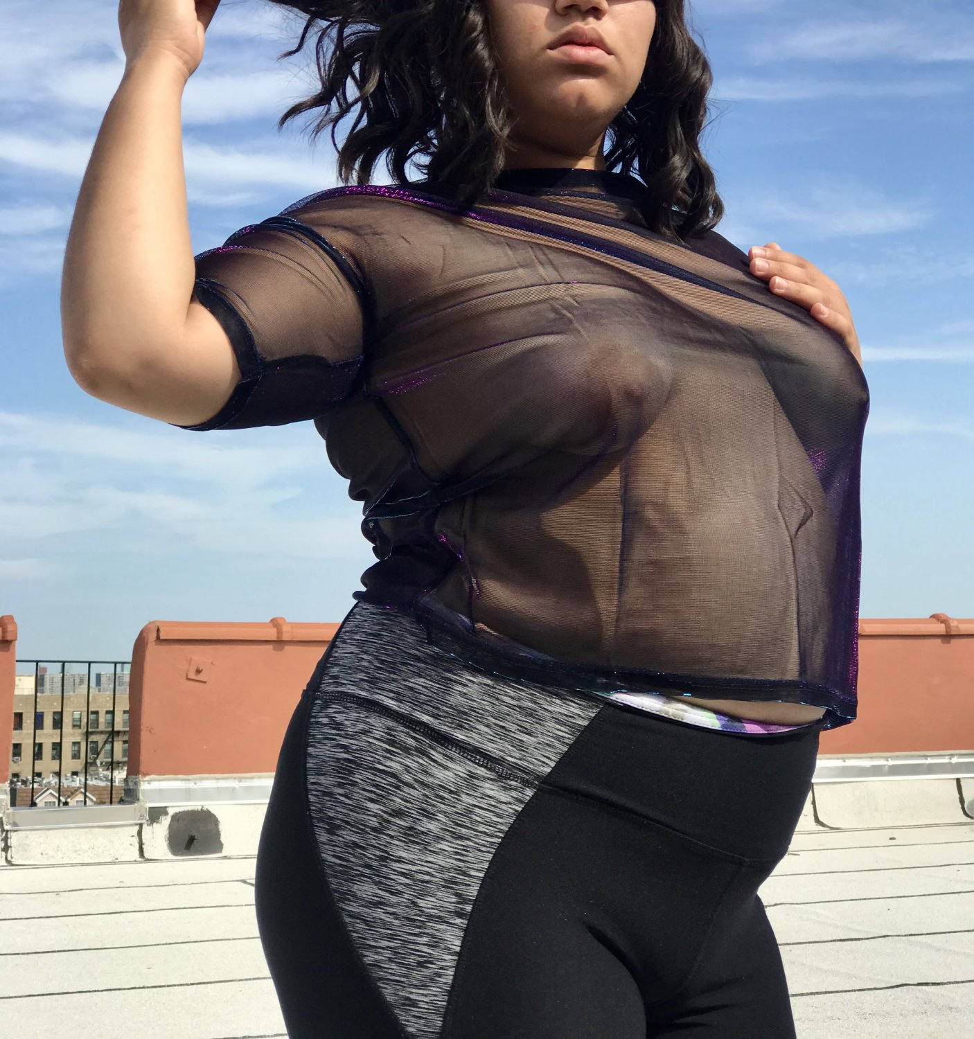 Latina teen exposes her tits n asshole outdoors #btadh7UN
